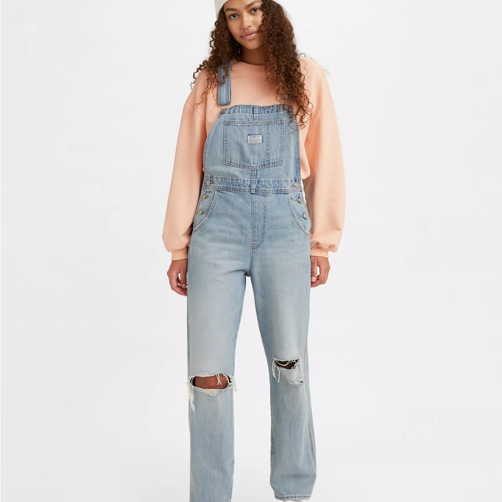 Levi's Women's Light Blue Jeans Overalls
